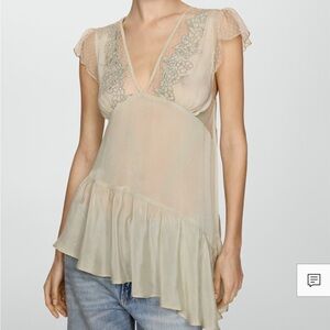 NWT MANGO asymmetrical blouse
